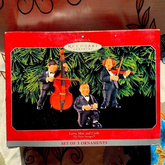 New vintage 1998 Larry Moe and Curly, The Three Stooges  hallmark ornament - Picture 1 of 3